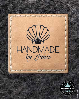 24 Leren labels | Leren labels met logo | Gepersonaliseerde leren labels